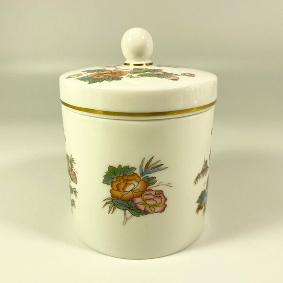 Set of 2 Wedgwood Kutani bird trumpet Vase & lidded jar - Picture 12 of 12